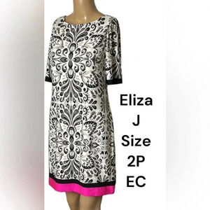 Eliza J ,dress,Artsy,floral,geometric, feminine,classic, romantic, sz 2 P,  NWOT